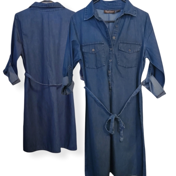 Speed Control Dresses & Skirts - Speed Control💙Denim Dress with Self Tie and Rolled Elbow Sleeves, Size S